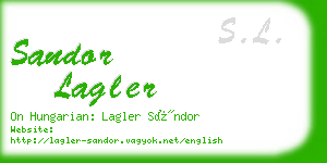 sandor lagler business card
